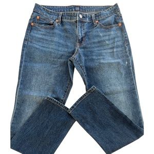GAP Women’s Jeans 28 Stretch Dark Wash Denim Girlfriend Straight Leg